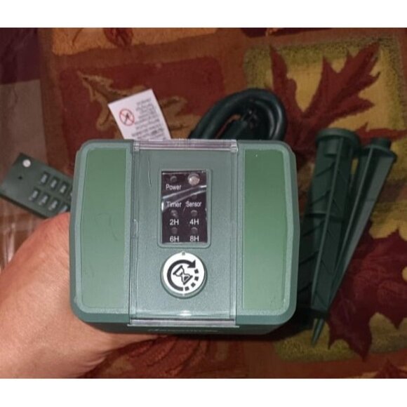 New Outdoor Power Stake Timer Waterproof, 100FT Range Remote Control Outlets - Picture 3 of 3